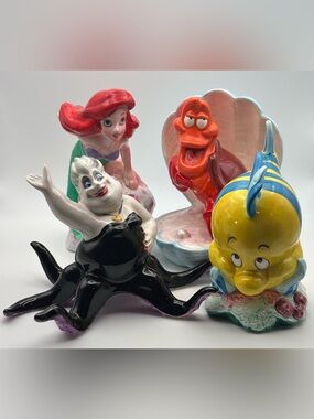 VTG Disney Ariel, Ursula, Flounder, & Sebastian Figurines from Little Mermaid